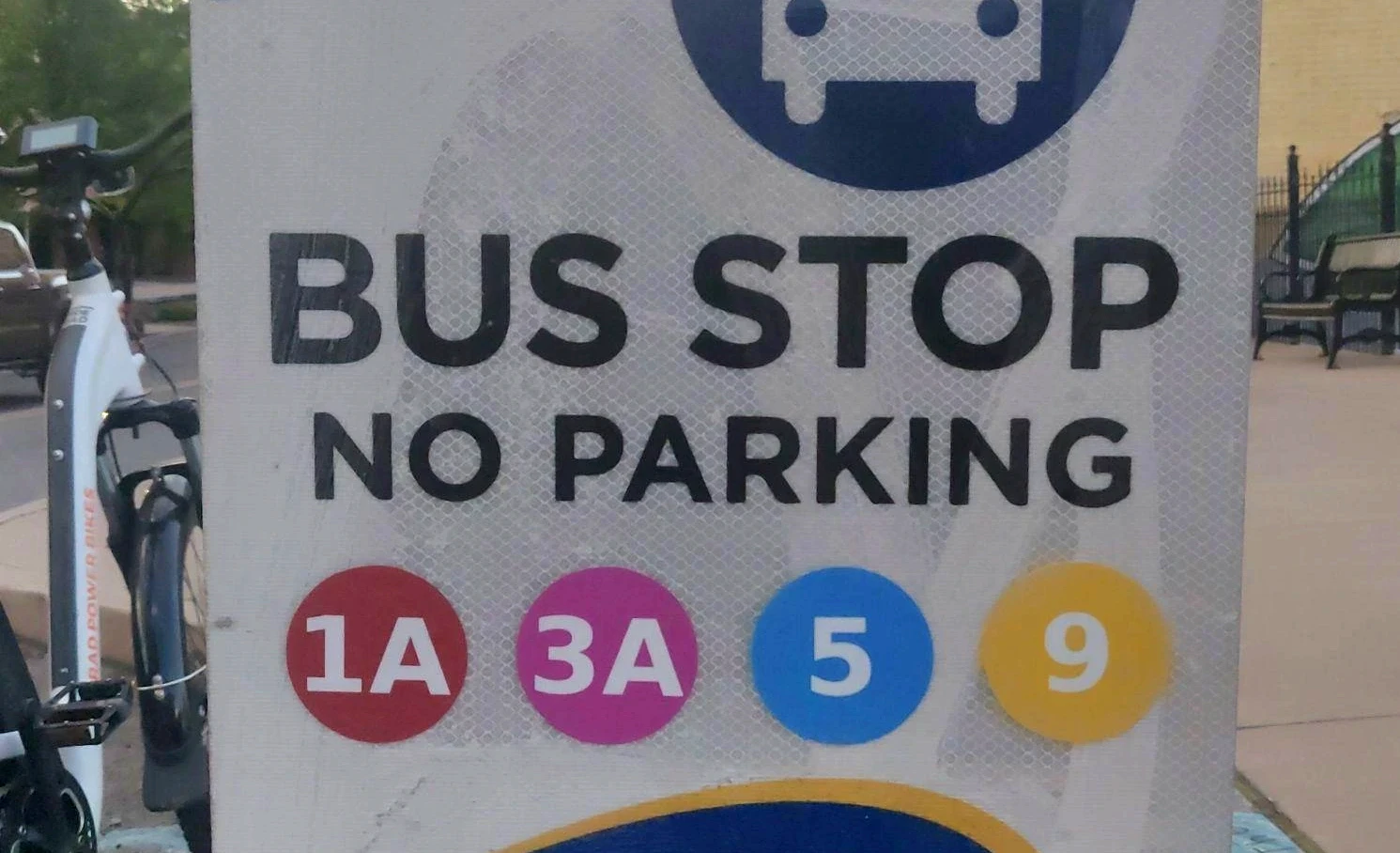 GLTC bus stop route stickers